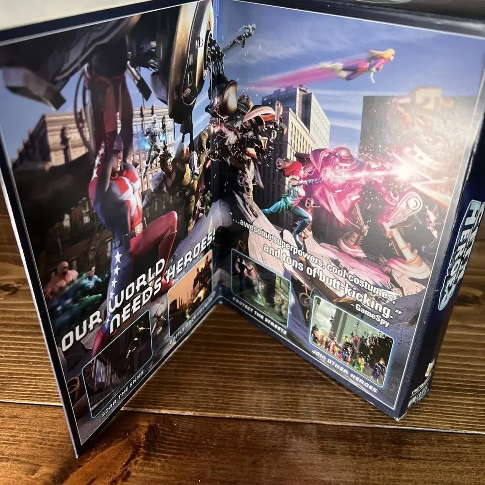 City of Heroes (PC, 2004) W Disc 1 &2, Game Manual & Map, Inserts VGUC